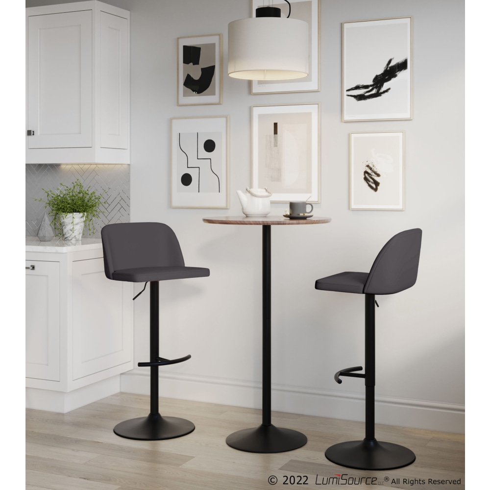 LumiSource Toriano Contemporary Adjustable Bar Stools,