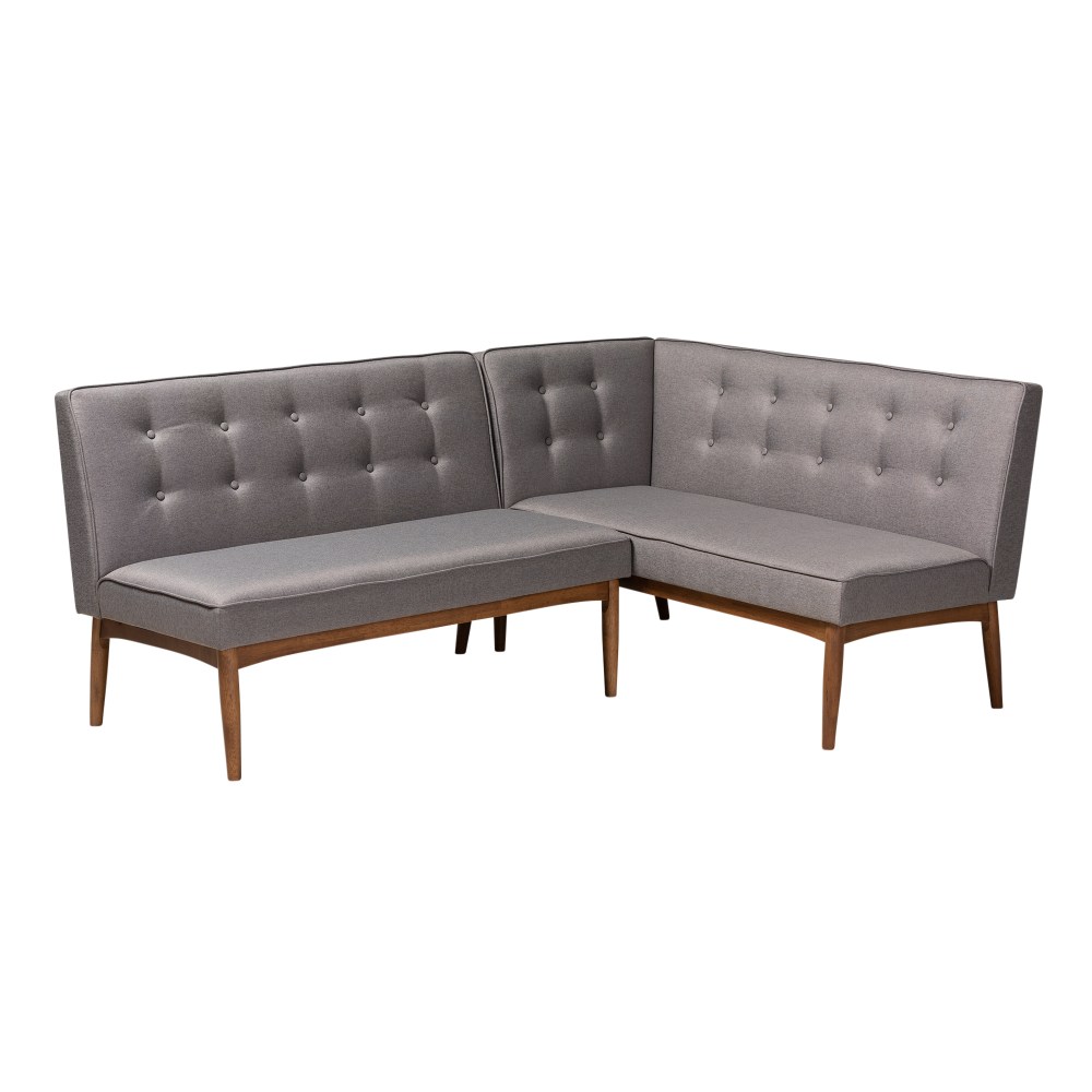 Baxton Studio 9306 2-Piece Dining Nook Banquette Set,