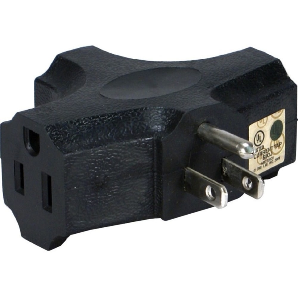 QVS Space-Saver Grounded Power Outlet Splitter - Power