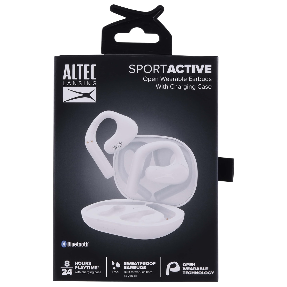Altec Lansing Sport Active OWS Earbuds, White, MZX1020