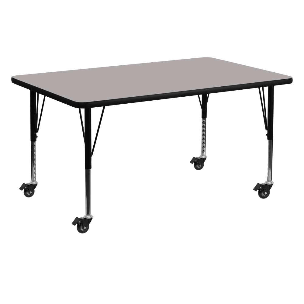 Flash Furniture Mobile Rectangular HP Laminate Activity Table