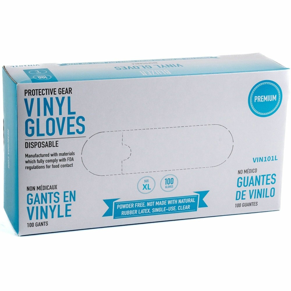 BLUZEN Powder-Free Vinyl Gloves - 4 mil Thickness