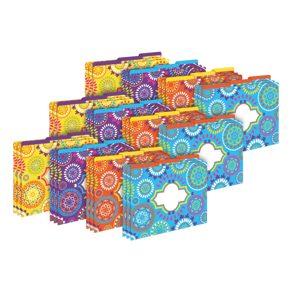 Barker Creek Tab File Folders, Letter Size, Moroccan,