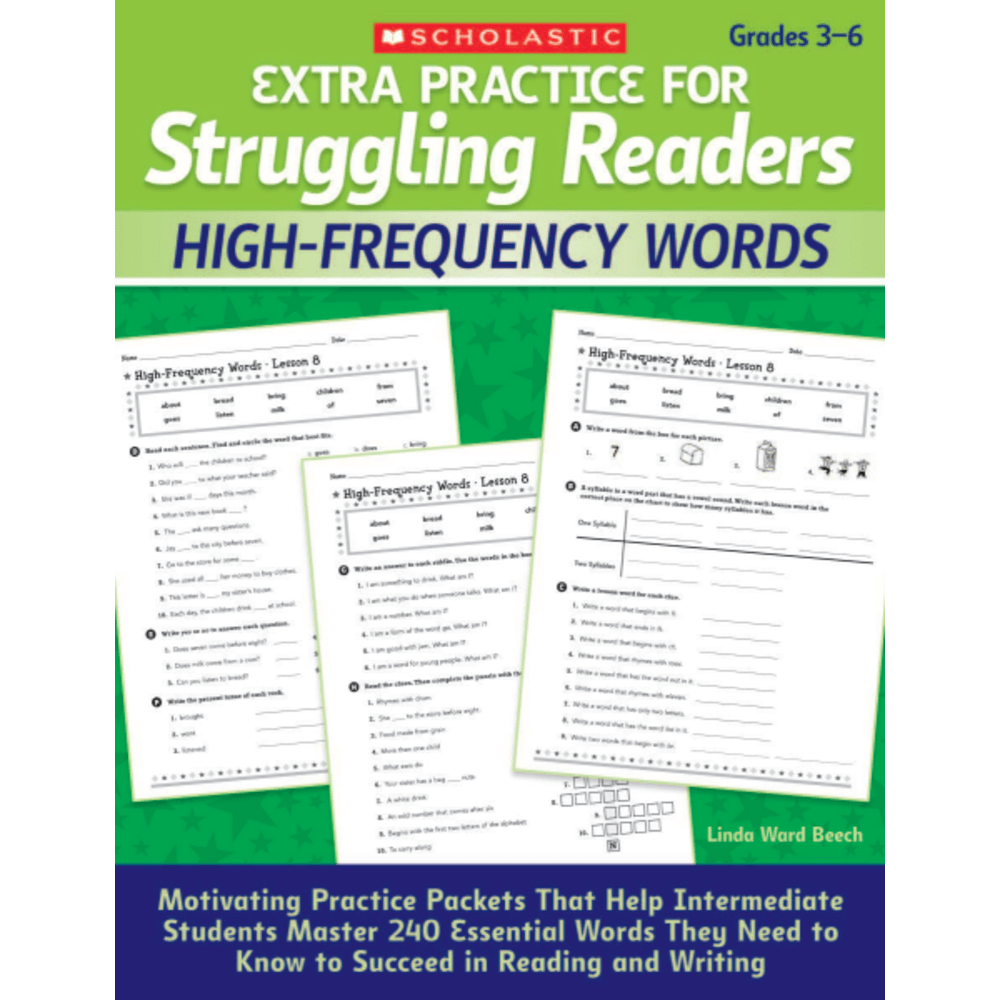 Scholastic Extra Practice For Struggling Readers: High-Frequency