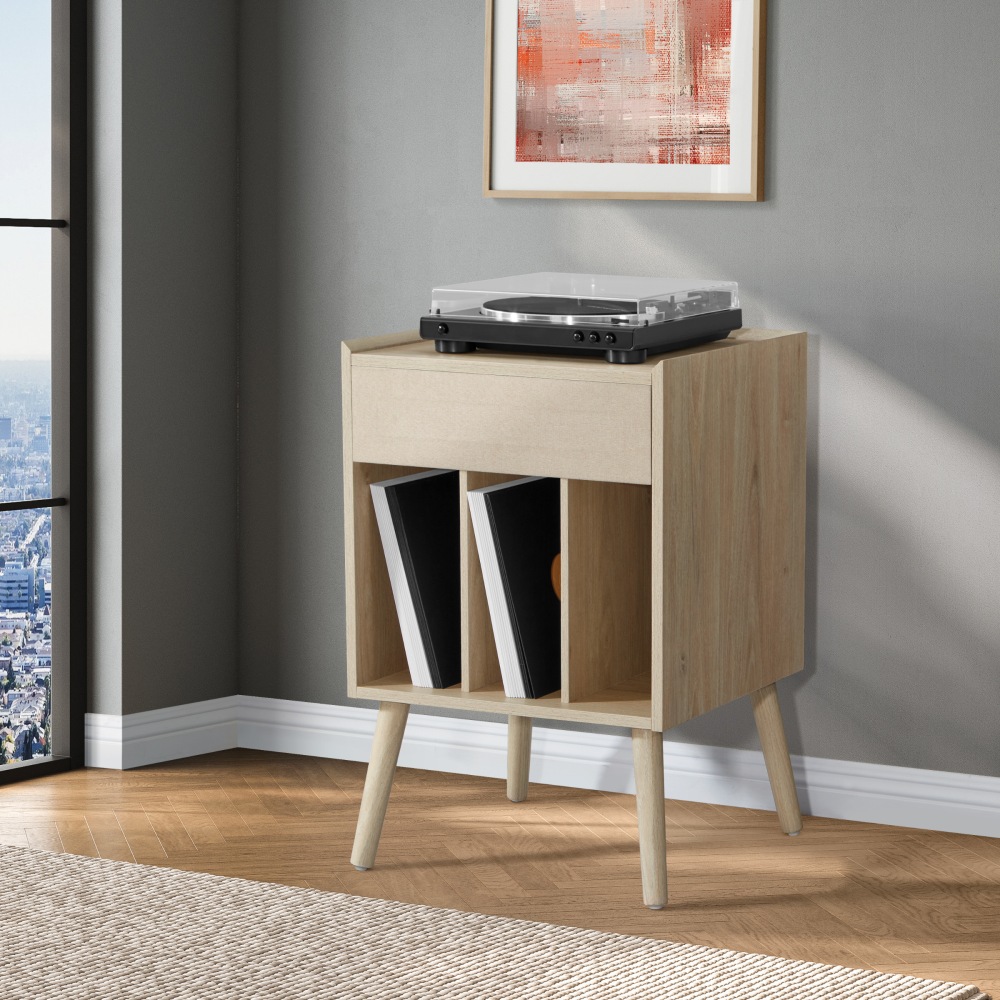 Office Star Revolution Record Player Stand With Record