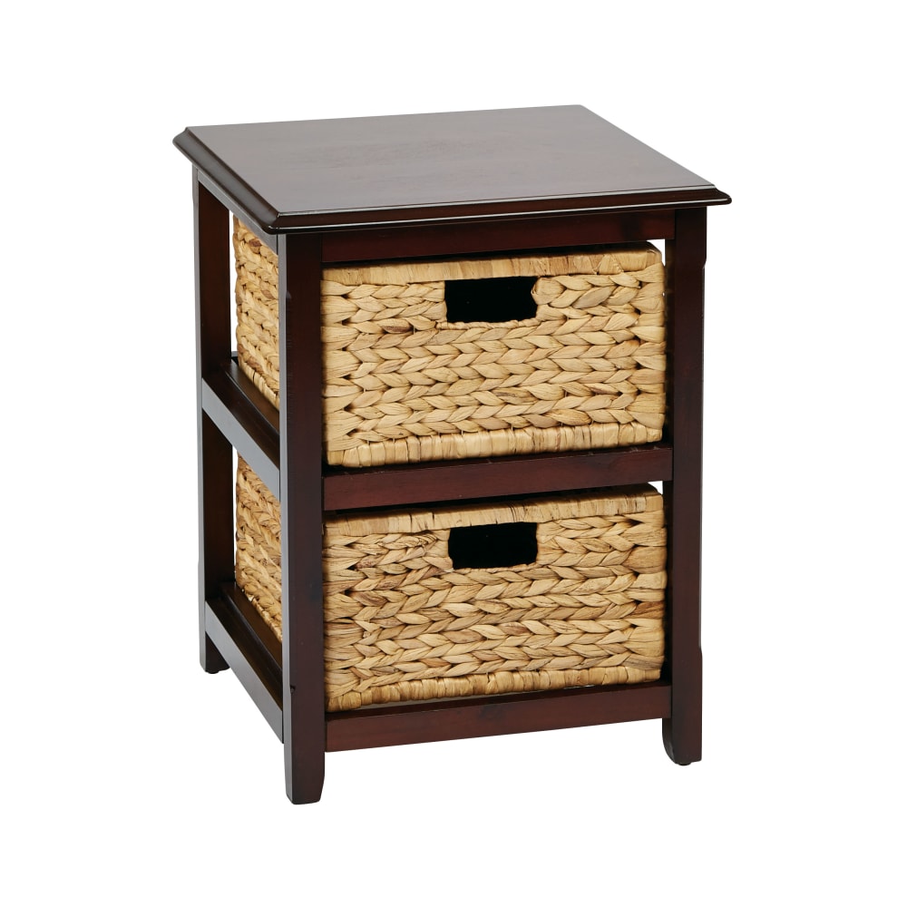 OSP Designs Seabrook Two-Tier Storage Unit with Baskets