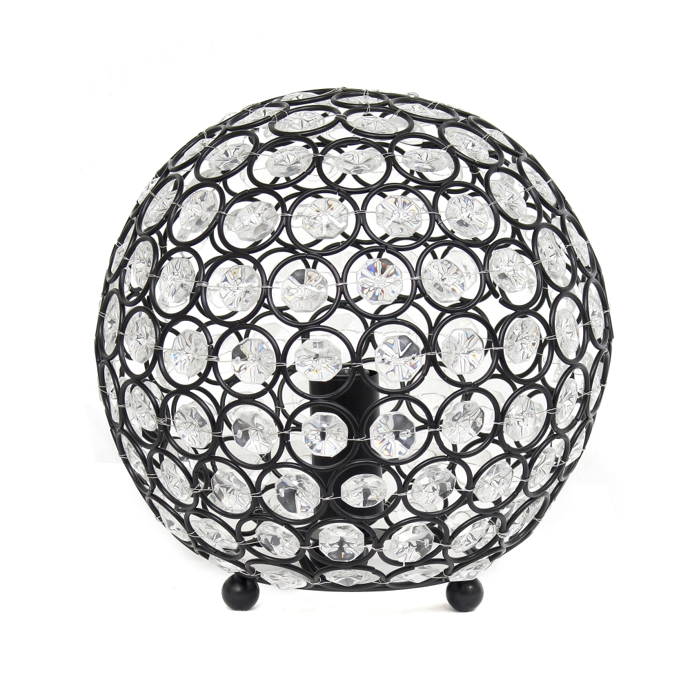 Elegant Designs Crystal Ball Table Lamp, 8"H, Restoration