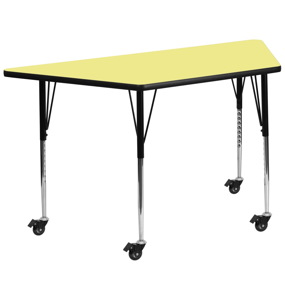Flash Furniture Mobile Trapezoid Thermal Laminate Activity Table
