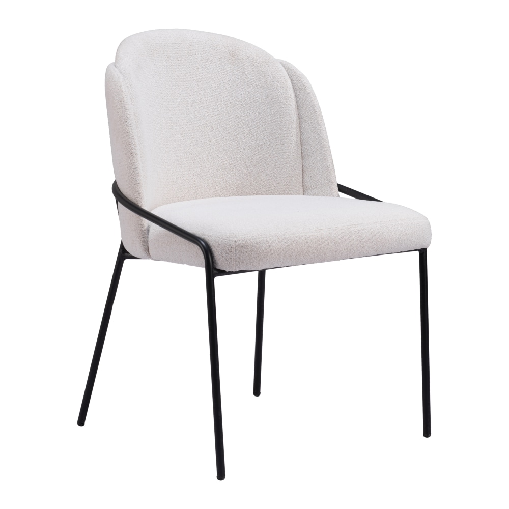 Zuo Jambi Dining Accent Chairs, Ivory, Set Of