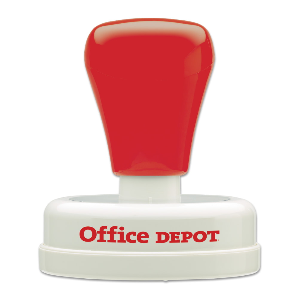 Custom Office Depot® Brand Pre-Inked Round Stamp, 1-3/4"