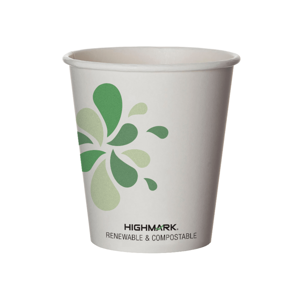 Highmark® ECO Compostable Hot Coffee Cups, 10 Oz,