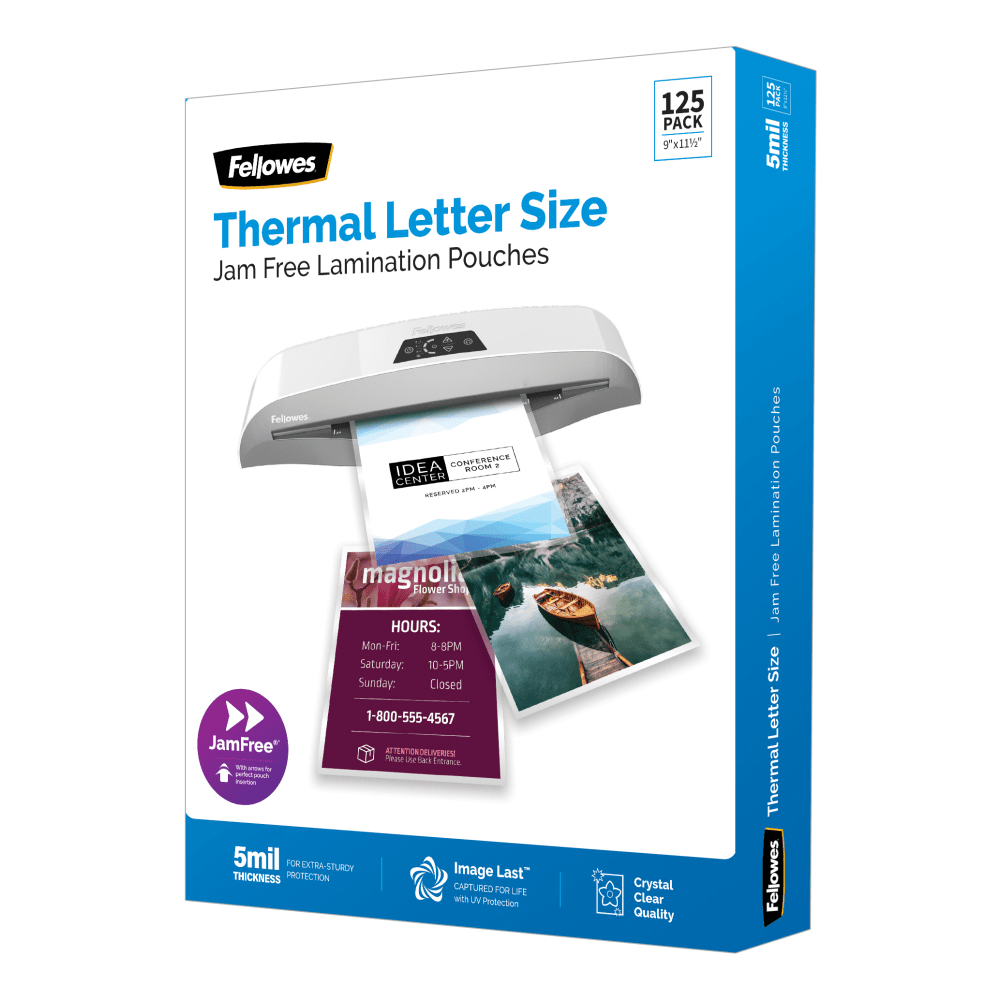 Fellowes® ImageLast Premium UV Thermal Laminating Pouches, Letter