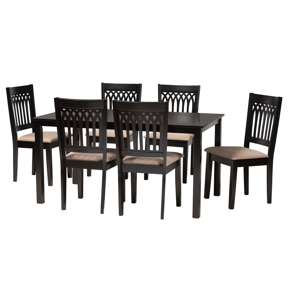 Baxton Studio Genesis Modern 7-Piece Dining Set, 29-3/16”H