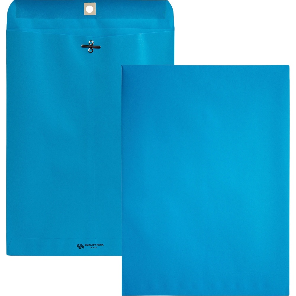 Quality Park® #90 Envelopes, Clasp Closure, Blue, Pack