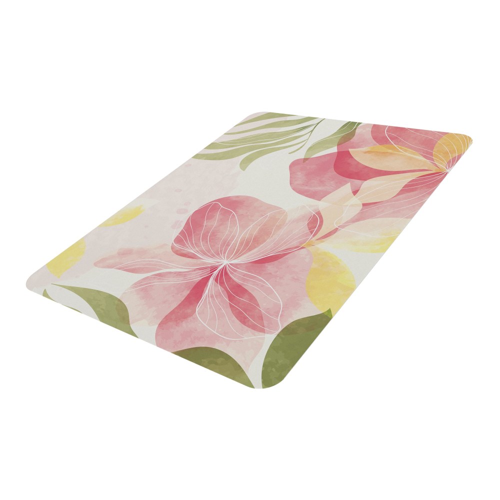 Realspace® Decorative Vinyl Chair Mat For Low Carpet,
