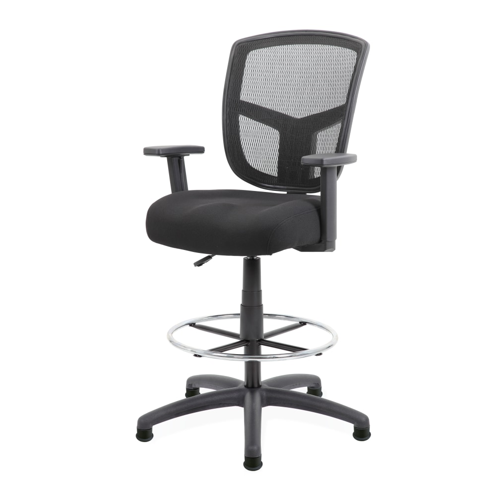 Boss Office Products Mesh Drafting Stool With Back,