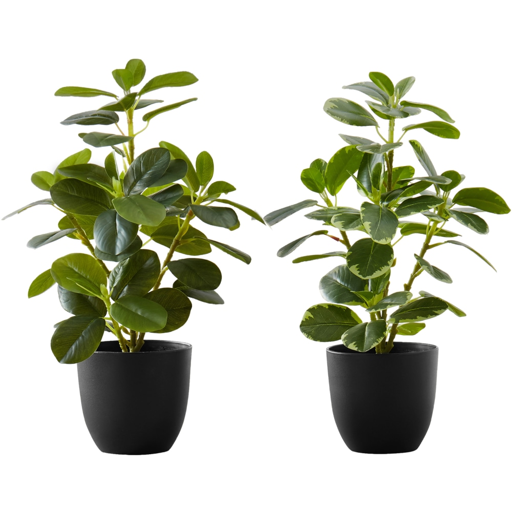 Monarch Specialties Lois 14”H Artificial Plants With Pots,