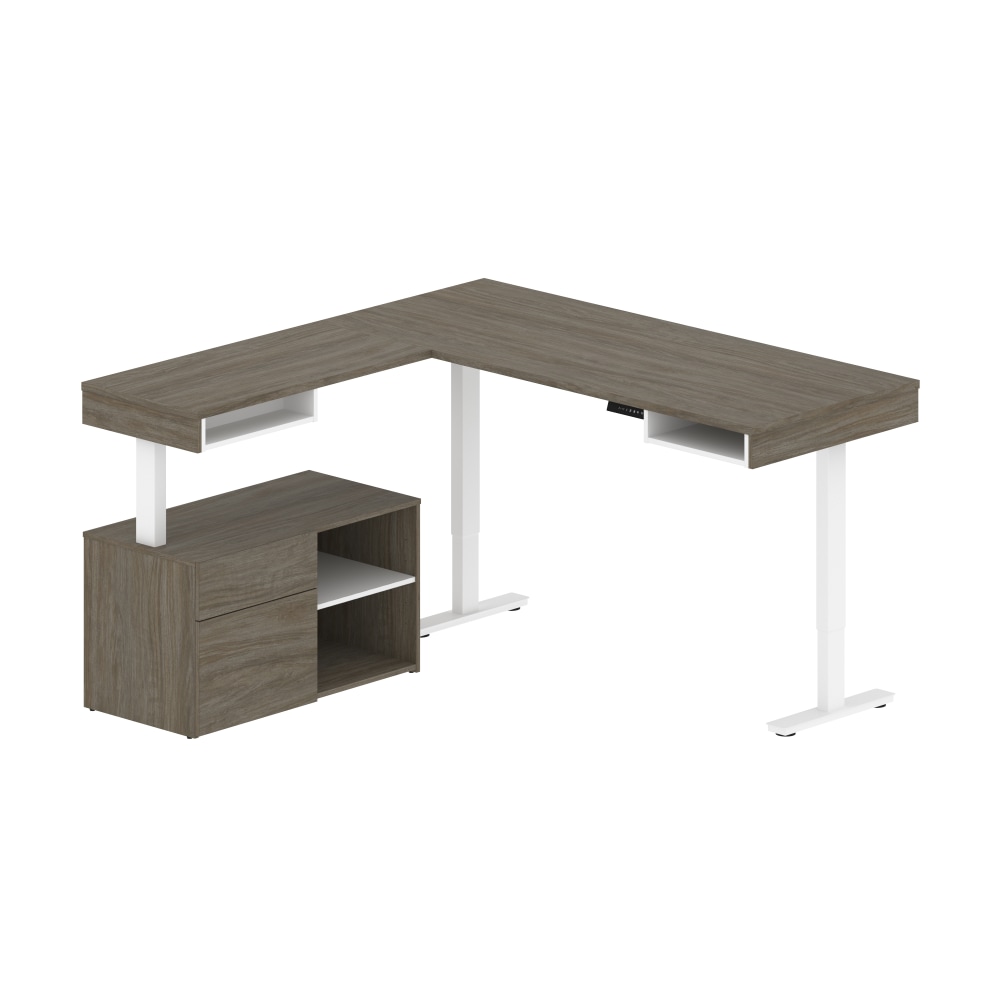 Bestar Viva 72"W L-Shaped Standing Corner Desk With