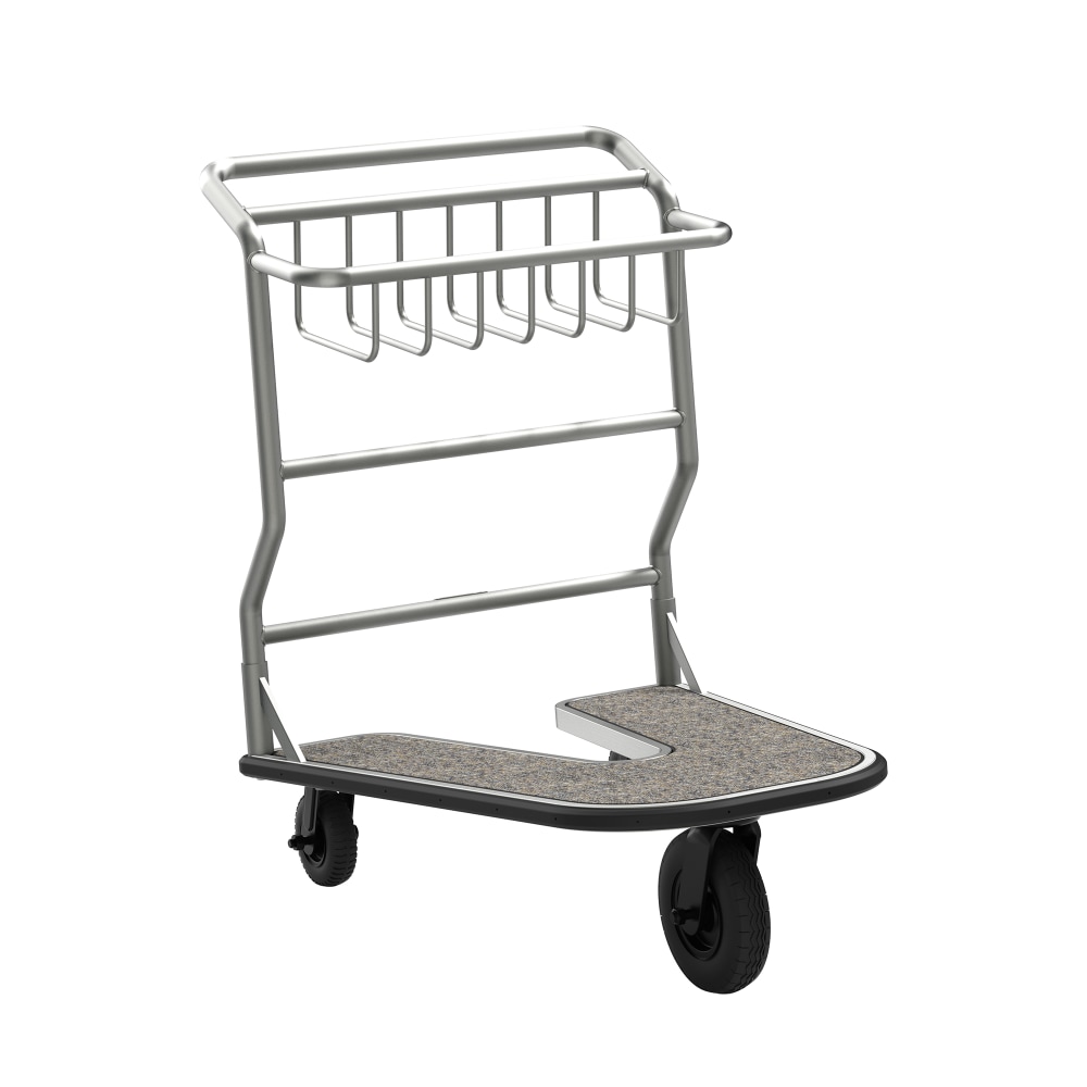 Suncast Commercial Nesting Luggage Cart, Carpet Bottom, 37-1/2”H