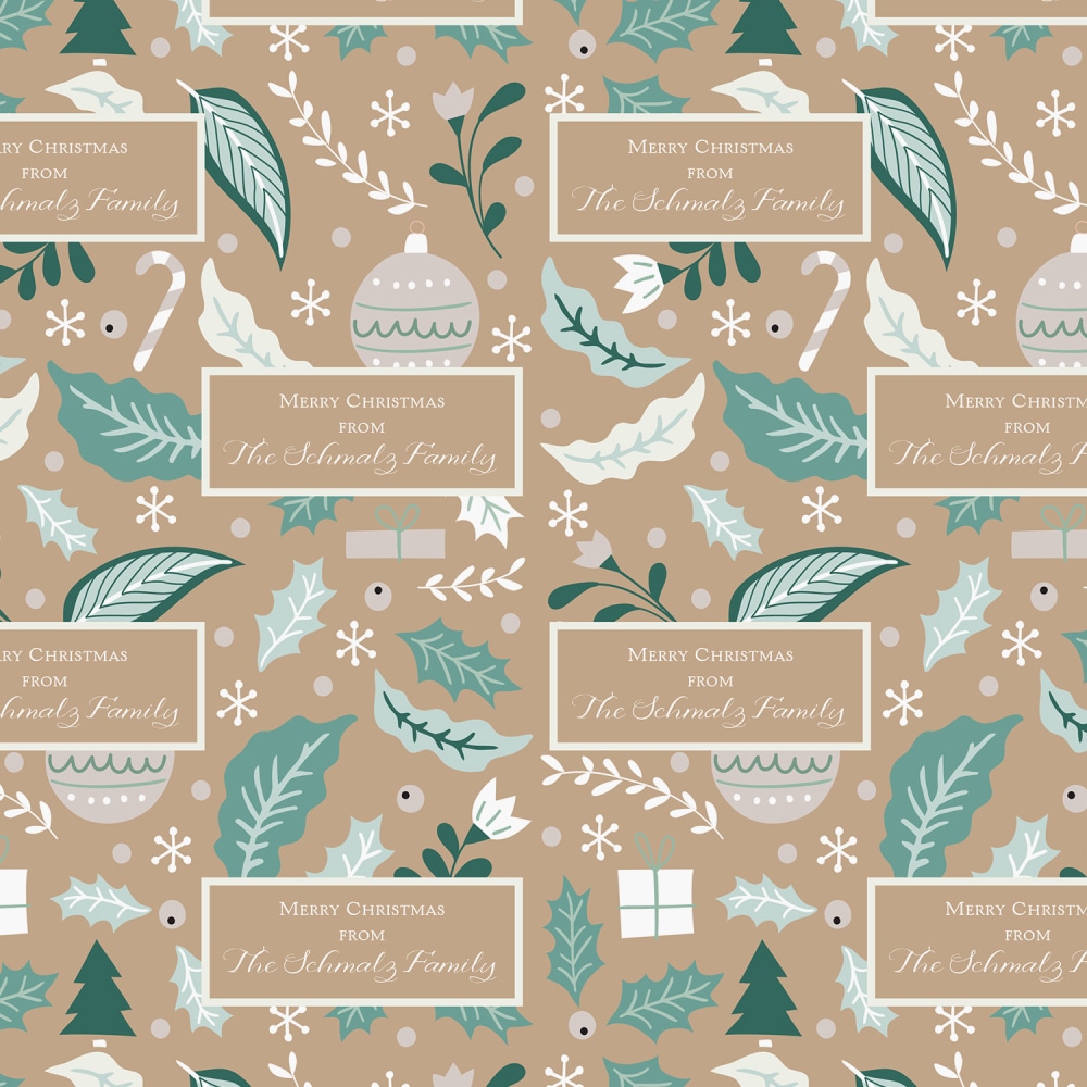 Custom Full-Color Gloss Finish Wrapping Paper, Standard Roll,