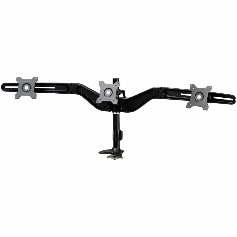 Amer Mounts Triple Monitor Grommet Mount Supports Flat