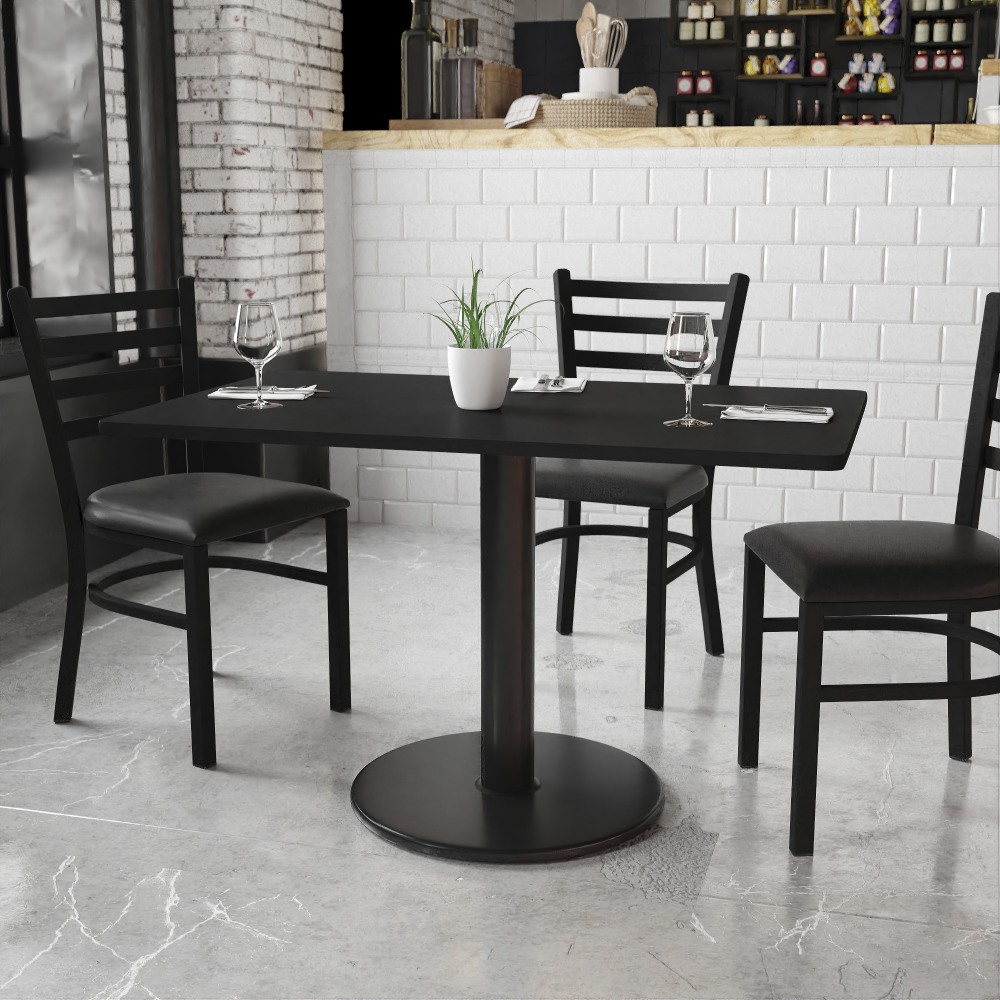 Flash Furniture Laminate Rectangular Table Top With Round