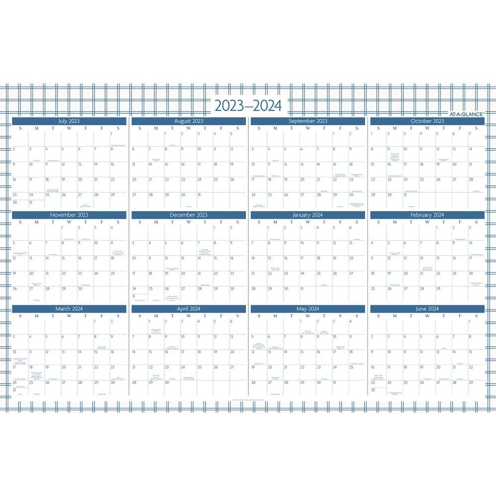 2023-2024 AT-A-GLANCE® BADGE Erasable ReversibleYear Wall
