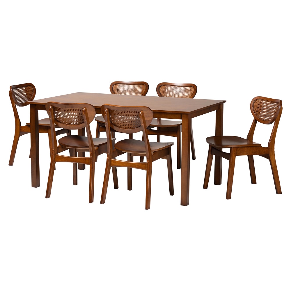 Baxton Studio Jeriah Mid-Century Modern Wood and Woven