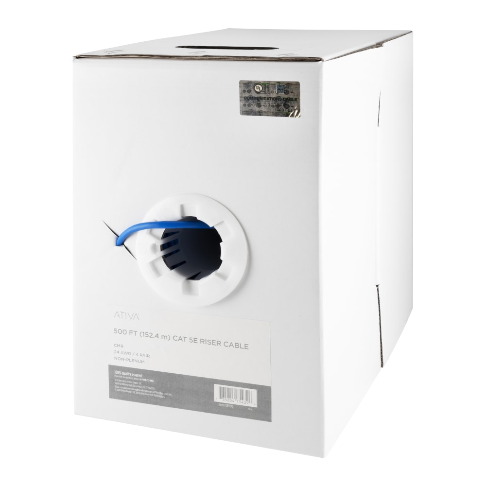 Ativa Cat6 Non-Terminated Bulk Ethernet Networking Cable, Pull