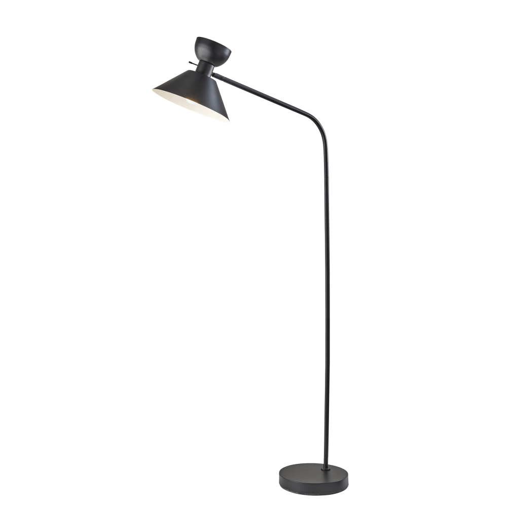 Adesso Duke Floor Lamp, 67-1/2"H, Black