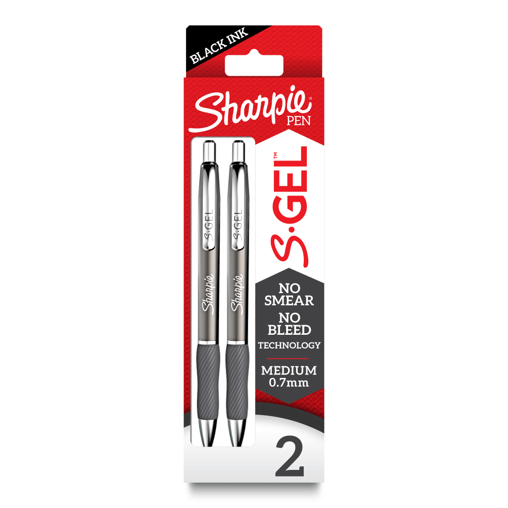 Sharpie® S-Gel Metal Barrel Gel Pens, Medium Point,
