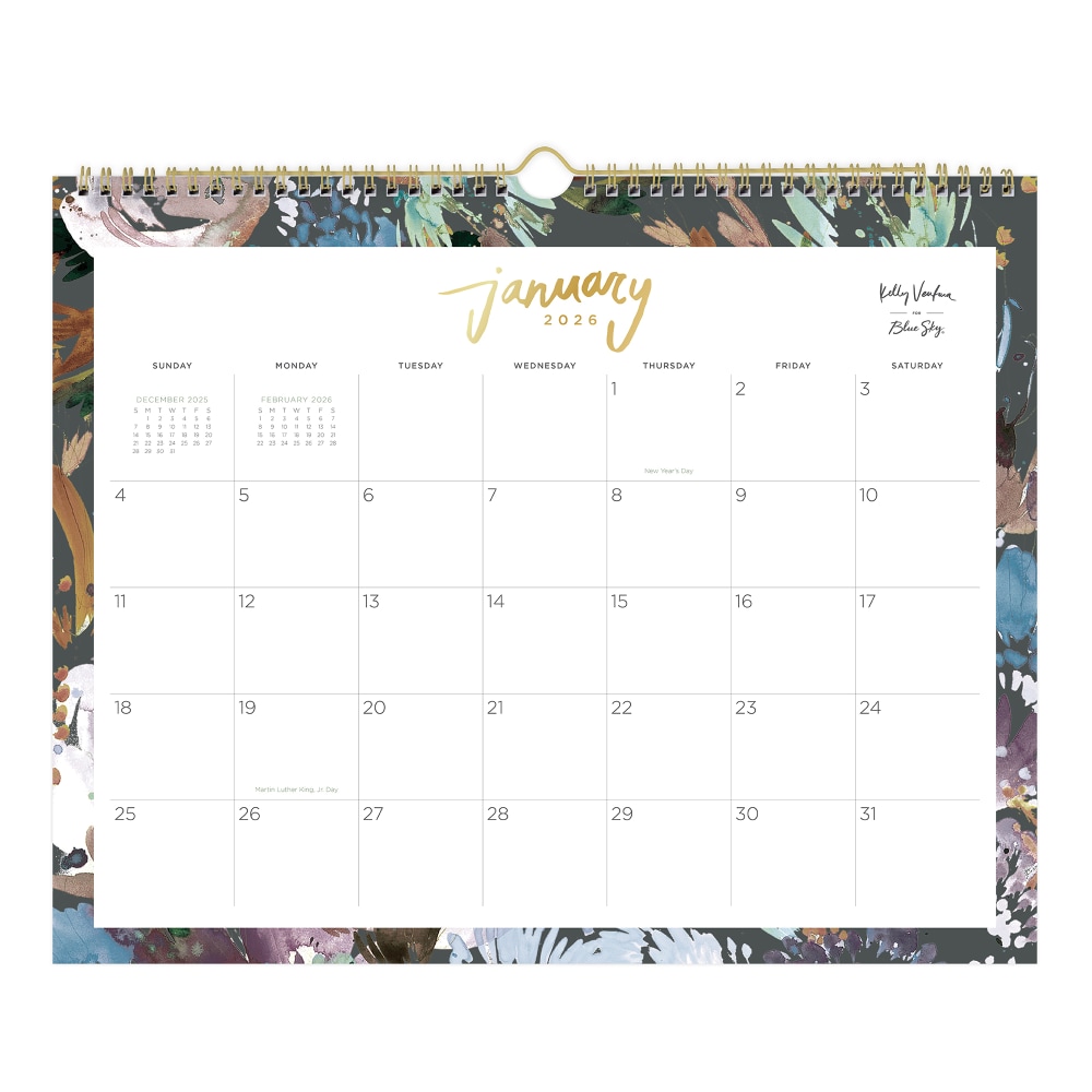 2026 Blue Sky Monthly Wall Calendar, 15” x
