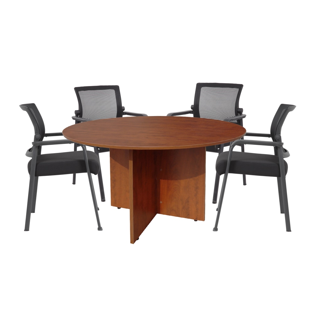 Boss Office Products 47" Round Table And Mesh