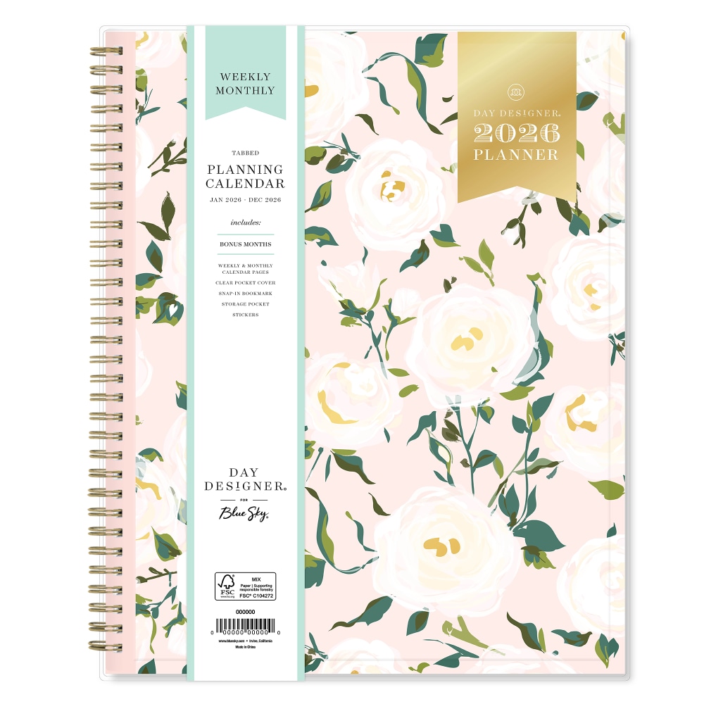 2026 Blue Sky Weekly/Monthly Planner, 8-1/2” x 11”,