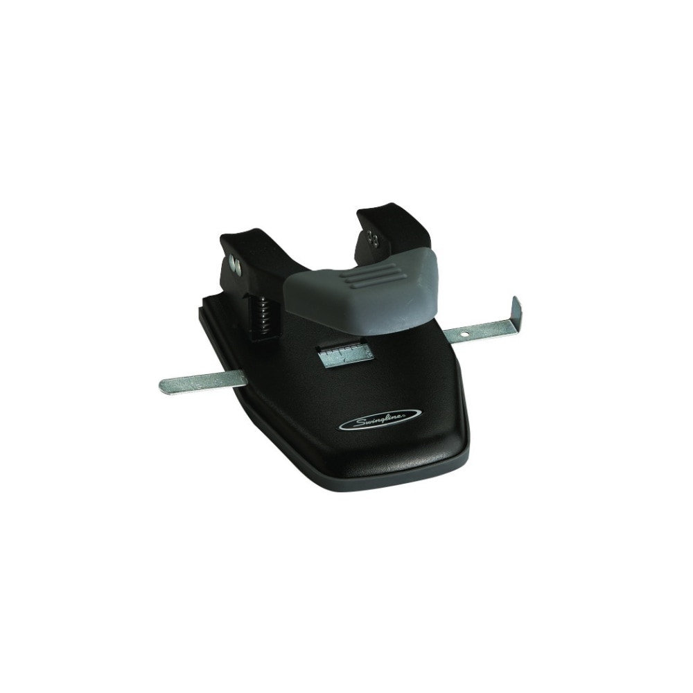 Swingline® Comfort Handle 2-Hole Punch, Black/Gray