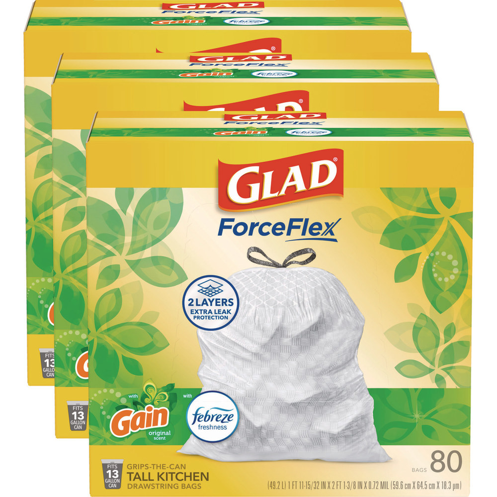 Glad OdorShield 13-gallon Gain Scent Trash Bags -
