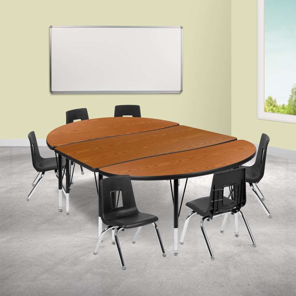 Flash Furniture 76" Oval Wave Flexible Laminate Activity