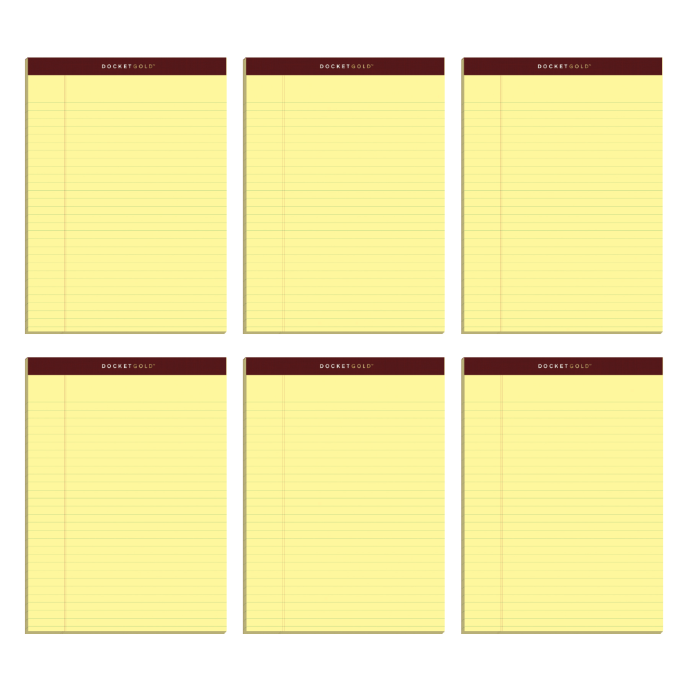 TOPS™ Docket Gold™ Premium Writing Pads, 8 1/2"