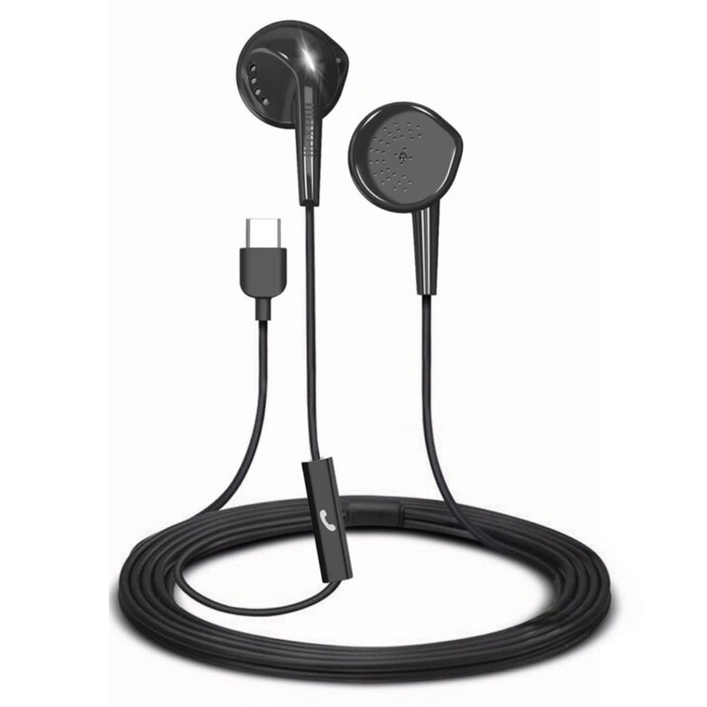 Maxell EB-96 USB-C Wired Earbuds With Mic, Black,