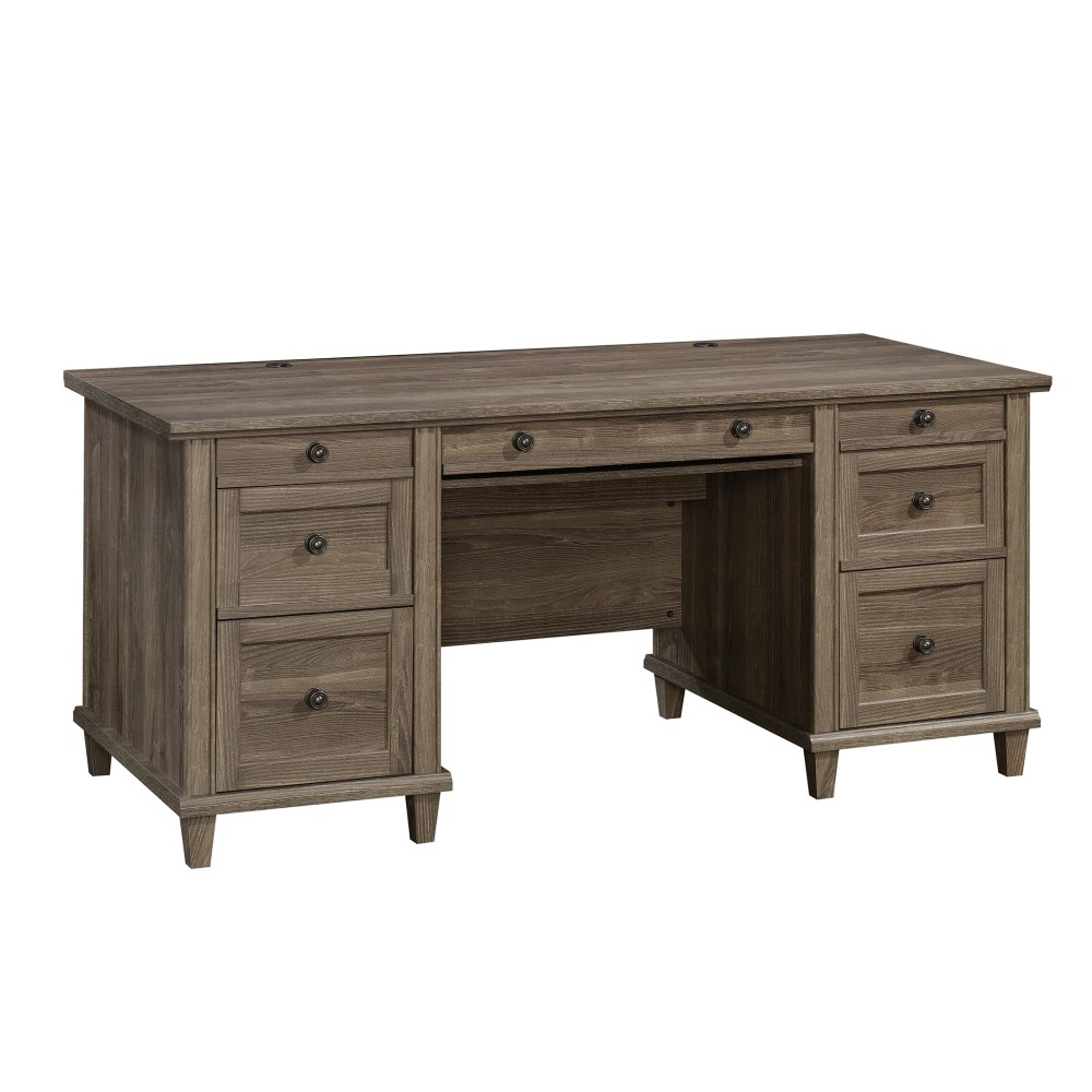 Sauder® Hammond 68"W Executive Computer Desk, Emery Oak