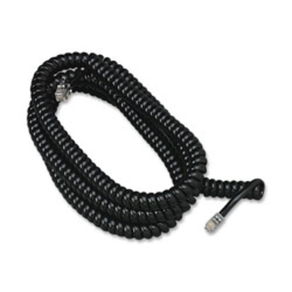 Softalk Phone Coil Cord, 25&#x27;, Black