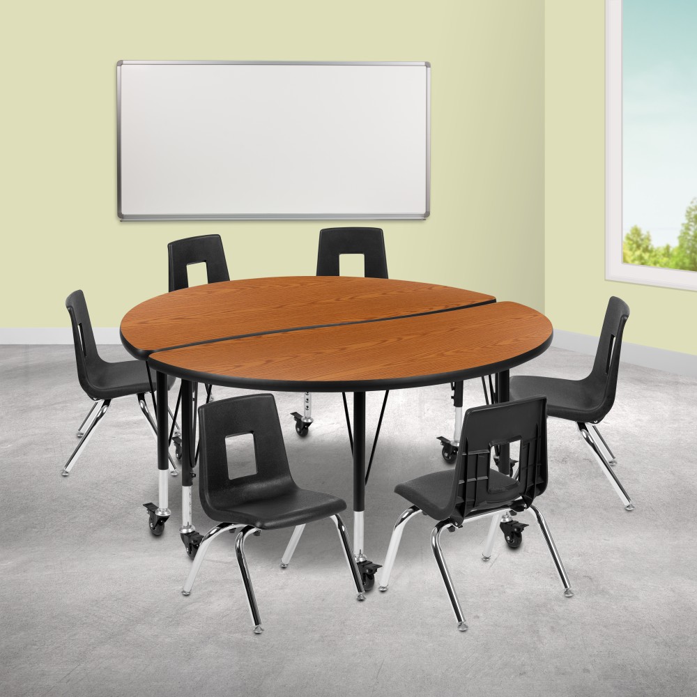 Flash Furniture Mobile 47-1/2" Circle Wave Flexible Laminate