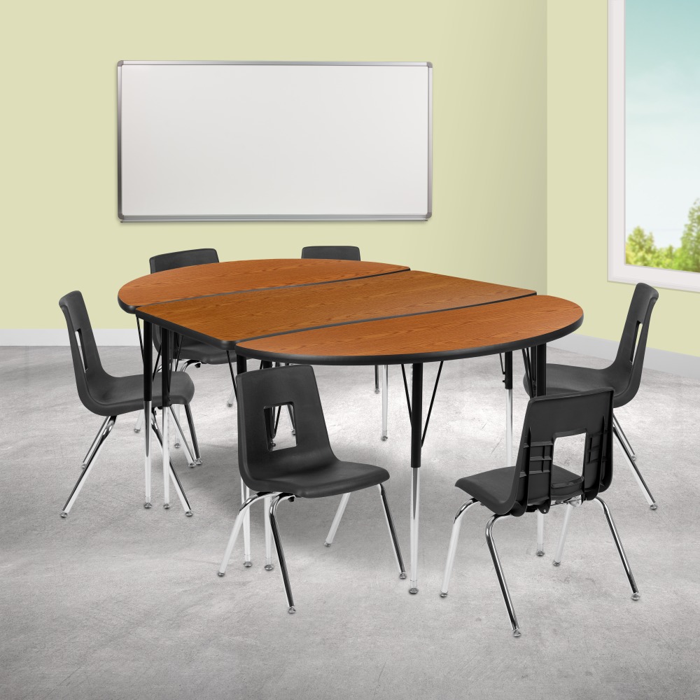 Flash Furniture 76" Oval Wave Flexible Laminate Activity