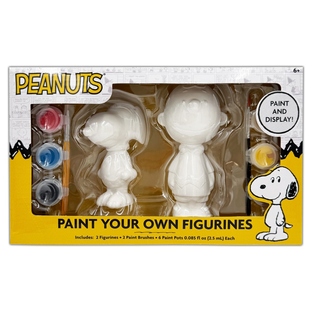 Peanuts 2 Pack Paint Your Own Figurines, 5.5"