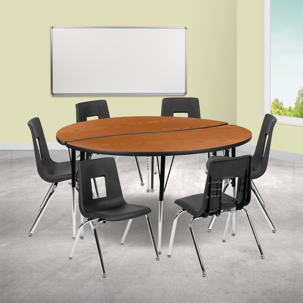 Flash Furniture 60" Circle Wave Flexible Laminate Activity
