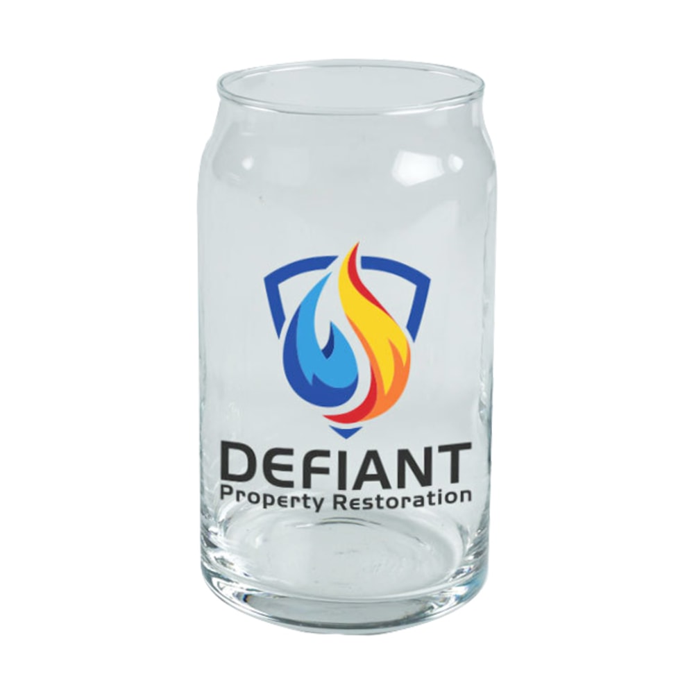 Custom Full-Color Arc Can Shape Glass Set, 6-1/8"