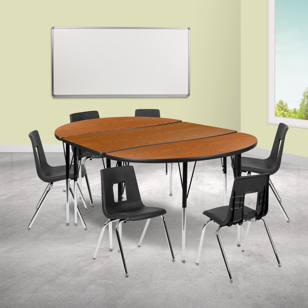 Flash Furniture 76" Oval Wave Flexible Laminate Activity
