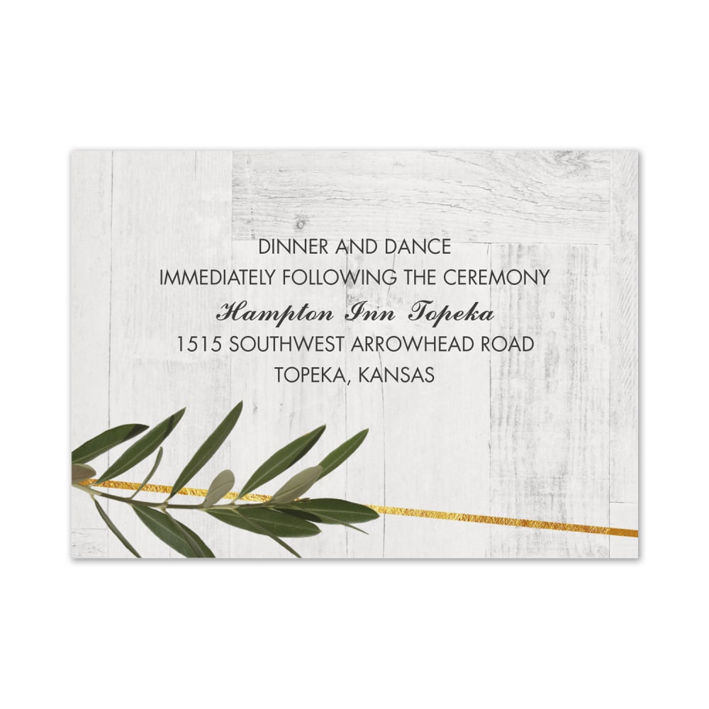 Custom Shaped Wedding & Event Reception Cards, 4-7/8"