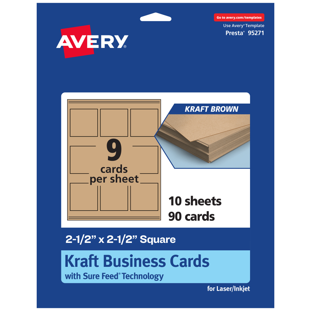 Avery® Printable Business Cards With Sure Feed® Technology,
