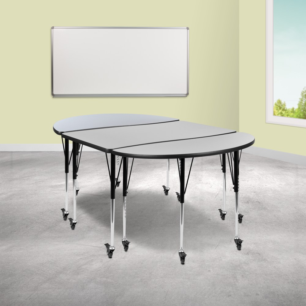 Flash Furniture Mobile Oval Wave Flexible Thermal Laminate